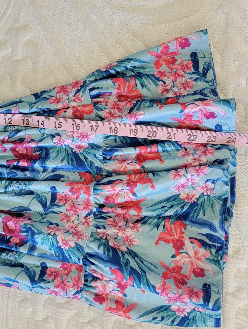 Tommy Bahama Blue Pink Tropical Sundress Tiered Ruffles Short Puff Sleeve 4T - Picture 10 of 10